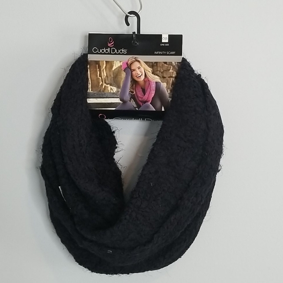 New Cuddl Duds Black Infinity Scarf - Picture 1 of 4
